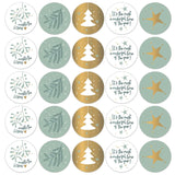 Goudfolie stickers - Assortiment Kerst Blauw 10 st