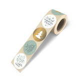 Goudfolie stickers - Assortiment Kerst Blauw 10 st