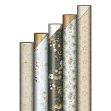 X-mas - Voordeelset Green - 5 cadeaurollen 50 x 300 cm