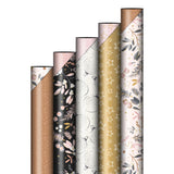 X-mas - Voordeelset Glamour - 5 cadeaurollen 50 x 300 cm