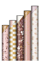 X-mas voordeelset - Comfort & Joy - 5 cadeaurollen 50 x 300 cm