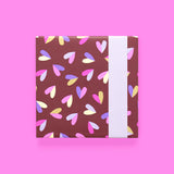 Hearts Duo Beet Red - Lilac Cadeaupapier 70 x 300 cm
