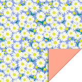 Daisy Blue - Salmon Cadeaupapier 70 x 300 cm