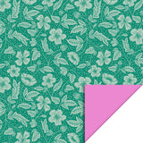 Poppy Green - Pink Cadeaupapier 70 x 300 cm