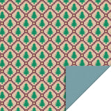 X-mas Tree Check - Blue Cadeaupapier 70 x 300 cm