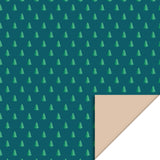 X-mas - Tree Green Foil Jade - Nude Cadeaupapier 70 x 300 cm