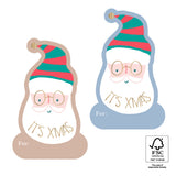 Goudfolie Stickers - Kerstmannen 10 st