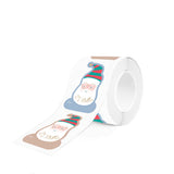 Goudfolie Stickers - Kerstmannen 10 st