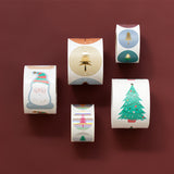 Goudfolie Stickers - Kerstmannen 10 st