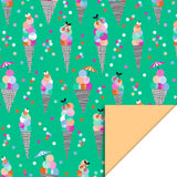 Vlakke zak L - Ice Confetti - Fluor Peach - 17 x 25 cm - 5 st