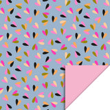 Vlakke zak L - Hearts Duo Blue - Pink - 17 x 25 cm - 5 st