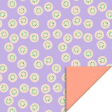 Vlakke zak XL - Smile Lilac - Salmon - 27 x 34 cm