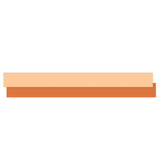 Paporlene - Uni - Misty Orange - Deep Orange lint 10 mm