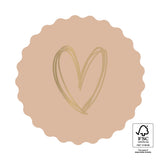 Goudfolie - Heart - Nude - 10 st