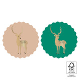X-mas Stickers Duo - Reindeer Gold - 10 st