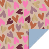 Vlakke zak M - Big Hearts - 12 x 19 cm - 5 st