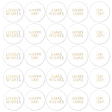 Goudfolie Stickers - Christmas Wishes Wit 10 st