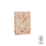 Blokbodemzak M - Vintage Jungle Cognac Inpakzakken 17x25 cm - 2 st