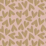 Big hearts gold vloeipapier 50 x 70 cm