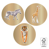 Goudfolie - Jungle Goud Stickers 12 st