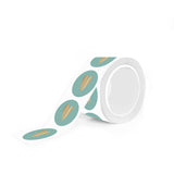 Goudfolie - Hart Misty Green Rond Stickers 10 staat
