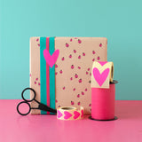 Hearts Fluor Pink Stickers 10 st
