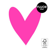 Hearts Fluor Pink Stickers 10 st