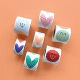 Goudfolie - Small Hearts Gold/Pink Stickers 10 st