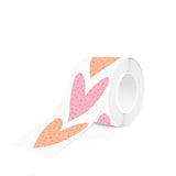 Goudfolie - Small Hearts Gold/Pink Stickers 10 st