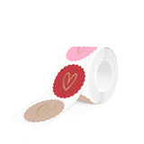 Goudfolie - Hart Pink Rond 12 st