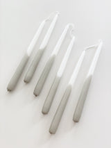 Tweelingkaars Dip Dye - White/Linnen
