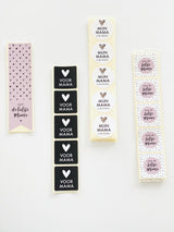 Voor de liefste mama Stickers Vierkant 2 st